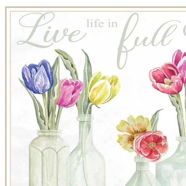 HomeRoots Set of Two Inspirational "Live in the Beauty of the Moment" Framed Wall Art for Any Room Décor 568470