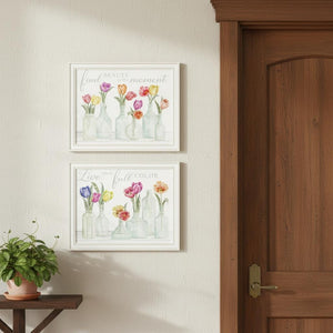 HomeRoots Set of Two Inspirational "Live in the Beauty of the Moment" Framed Wall Art for Any Room Décor 568470
