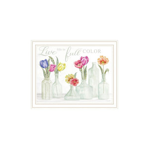 HomeRoots Set of Two Inspirational "Live in the Beauty of the Moment" Framed Wall Art for Any Room Décor 568470