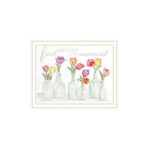 HomeRoots Set of Two Inspirational "Live in the Beauty of the Moment" Framed Wall Art for Any Room Décor 568470