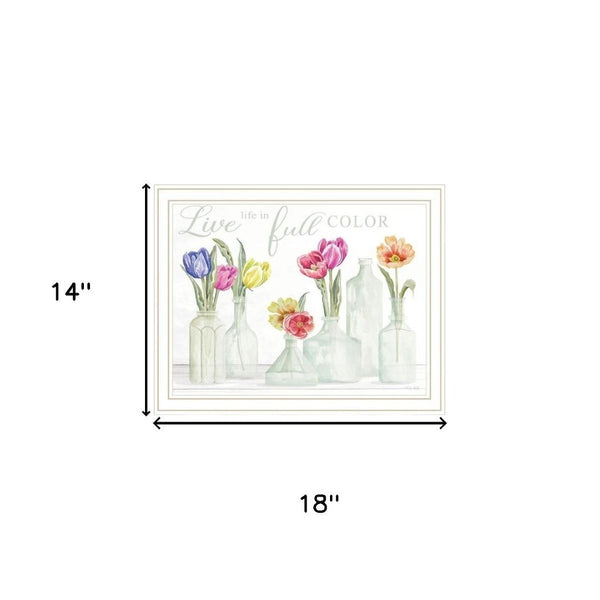 HomeRoots Set of Two Inspirational "Live in the Beauty of the Moment" Framed Wall Art for Any Room Décor 568470