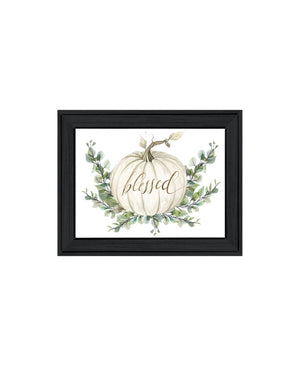 HomeRoots Set of Two "Gather and Give" Framed Autumn Wall Art Prints for Seasonal Home Décor Charm 568471