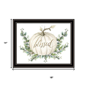 HomeRoots Set of Two "Gather and Give" Black Framed Wall Art - Timeless Autumn Decor for Cozy Homes 568473