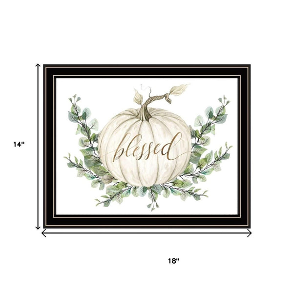 HomeRoots Set of Two "Gather and Give" Black Framed Wall Art - Timeless Autumn Decor for Cozy Homes 568473