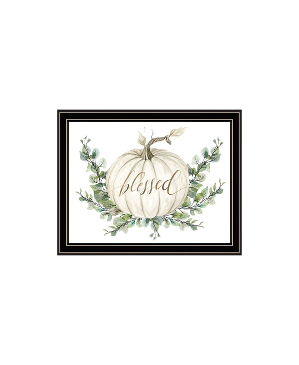 HomeRoots Set of Two "Gather and Give" Black Framed Wall Art - Timeless Autumn Decor for Cozy Homes 568473