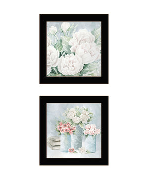 HomeRoots Set Of Two "Peaceful Pastel Peonies" Framed Wall Art – Stylish Prints for Modern Home Decor Bliss 568475
