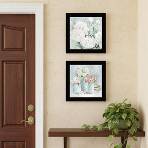 HomeRoots Set Of Two "Peaceful Pastel Peonies" Framed Wall Art – Stylish Prints for Modern Home Decor Bliss 568475