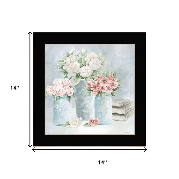 HomeRoots Set Of Two "Peaceful Pastel Peonies" Framed Wall Art – Stylish Prints for Modern Home Decor Bliss 568475