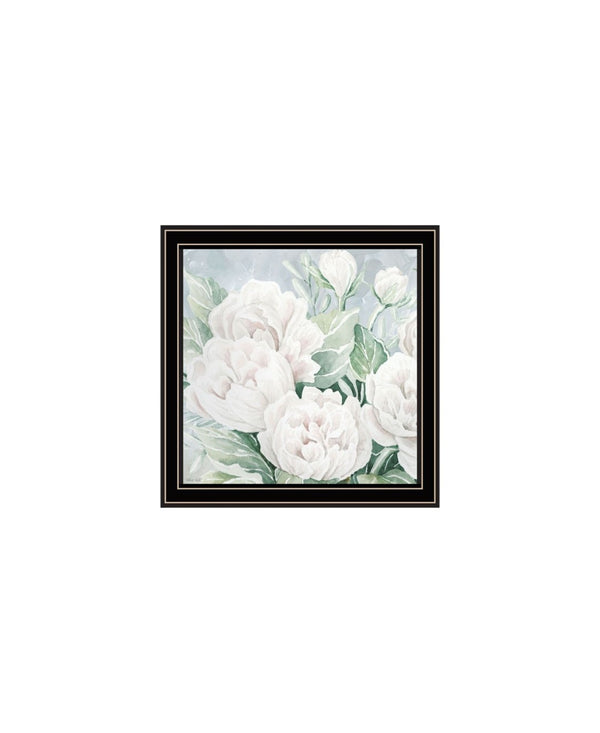 HomeRoots Set of Two "Peaceful Pastel Peonies" Wall Art Prints – Elegant Black Framed Floral Decor for Any Room 568476