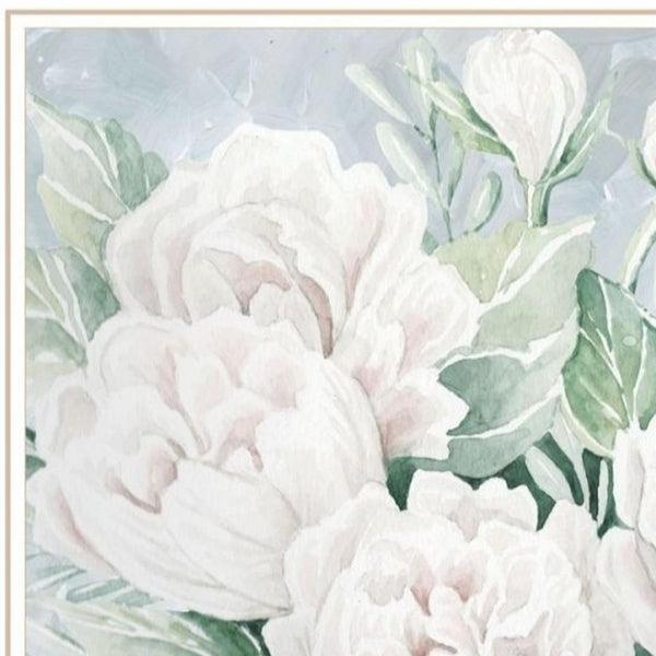 HomeRoots Set of Two "Peaceful Pastel Peonies" Framed Wall Art – Serene Floral Decor for Elegant Interiors 568477