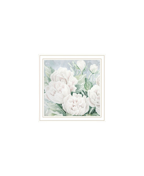 HomeRoots Set of Two "Peaceful Pastel Peonies" Framed Wall Art – Serene Floral Decor for Elegant Interiors 568477