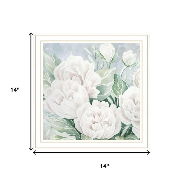 HomeRoots Set of Two "Peaceful Pastel Peonies" Framed Wall Art – Serene Floral Decor for Elegant Interiors 568477