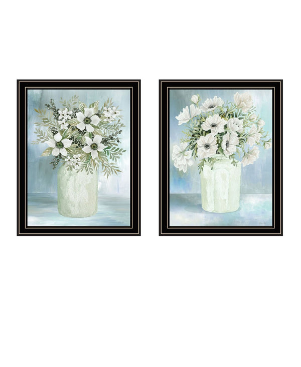 HomeRoots Set of Two Framed "Country Crock of Florals and Berries" Art – Timeless Farmhouse Decor for Any Space 568479