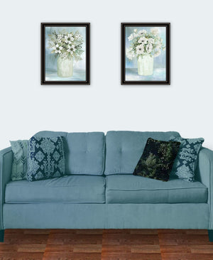 HomeRoots Set of Two Framed "Country Crock of Florals and Berries" Art – Timeless Farmhouse Decor for Any Space 568479