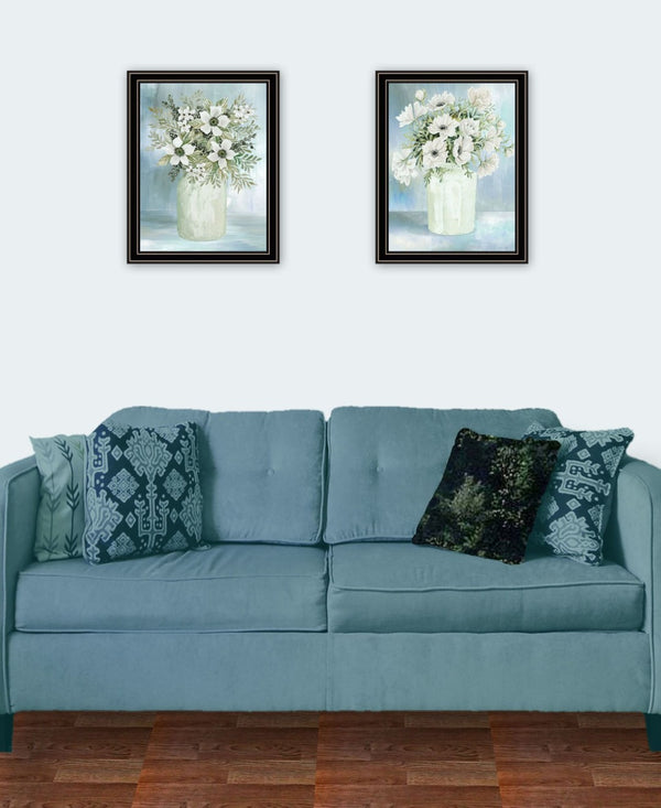 HomeRoots Set of Two Framed "Country Crock of Florals and Berries" Art – Timeless Farmhouse Decor for Any Space 568479