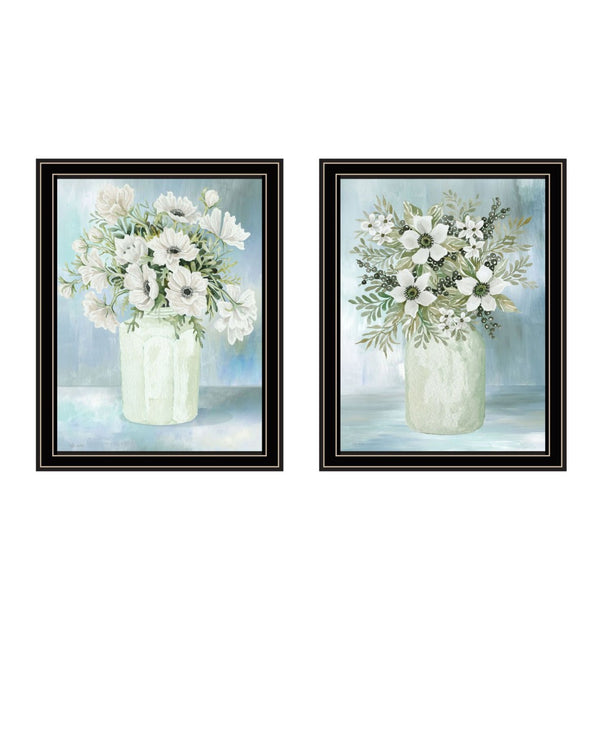 HomeRoots Set of Two Framed "Country Crock of Florals and Berries" Art – Timeless Farmhouse Decor for Any Space 568479