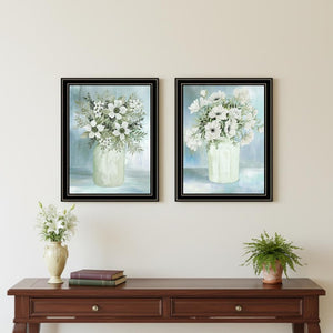 HomeRoots Set of Two Framed "Country Crock of Florals and Berries" Art – Timeless Farmhouse Decor for Any Space 568479