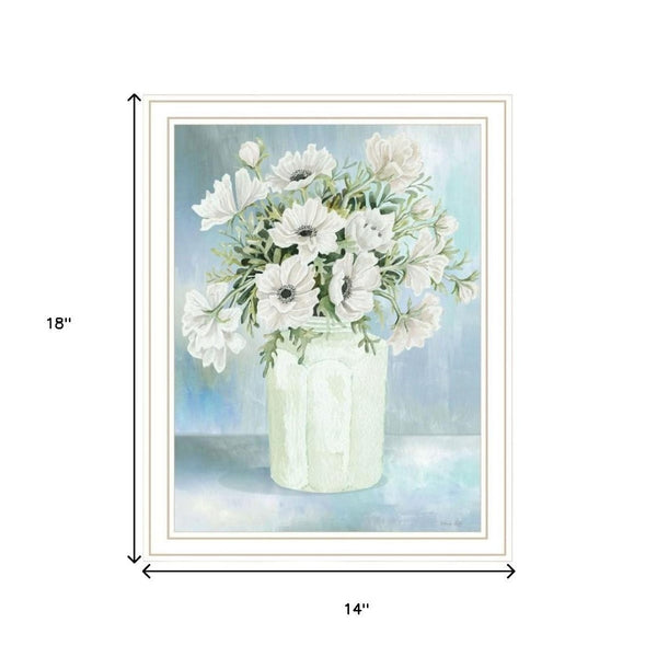 HomeRoots Set of Two Charming Floral and Berry Wall Art Prints in White Frames for Farmhouse Decor 568480