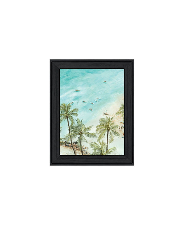 HomeRoots Set of Two "Wild and Free" Coastal Wall Art Prints in Sleek Black Frames for Modern Decor 568481