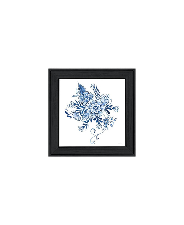 HomeRoots Set of Two Blue and White Floral Framed Wall Art – Elegant Delph Designs for Timeless Home Decor 568485