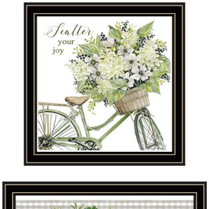 HomeRoots Set of Two Modern Black Framed Wall Art Prints - Vibrant Acrylic Decor for Stylish Home Spaces 568490