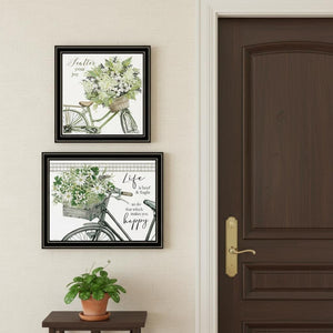 HomeRoots Set of Two Modern Black Framed Wall Art Prints - Vibrant Acrylic Decor for Stylish Home Spaces 568490