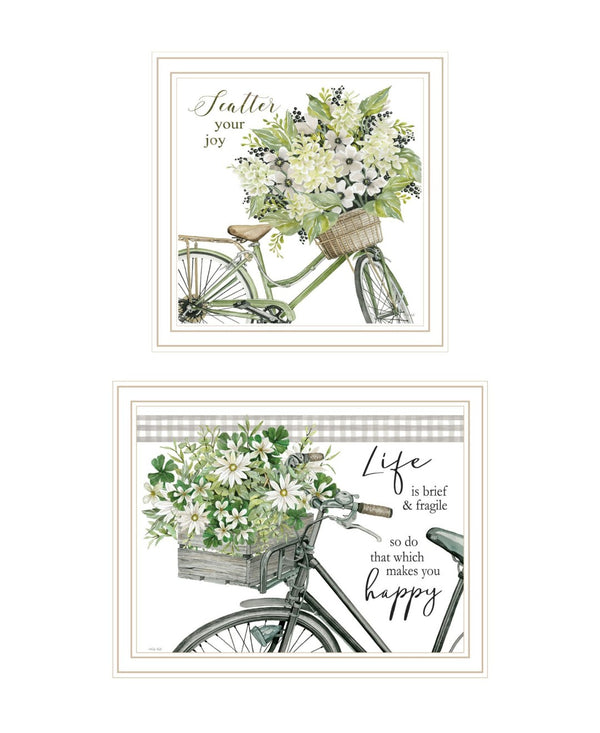 HomeRoots Set of Two Vibrant Framed Wall Art Prints - Modern Acrylic Paintings for Stylish Home Decor 568491