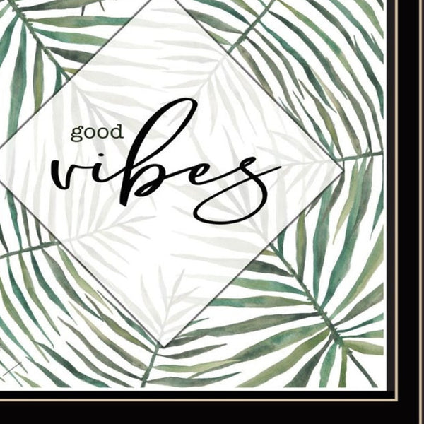 HomeRoots Set of Two Coastal "Beach More And Worry Less" Black Framed Wall Art for Relaxed Home Décor 568493