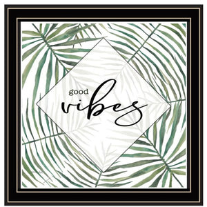 HomeRoots Set of Two Coastal "Beach More And Worry Less" Black Framed Wall Art for Relaxed Home Décor 568493