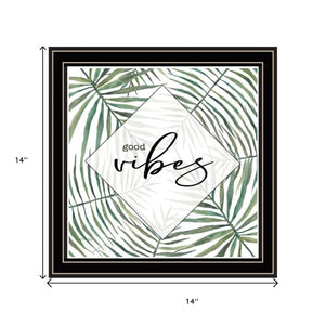 HomeRoots Set of Two Coastal "Beach More And Worry Less" Black Framed Wall Art for Relaxed Home Décor 568493