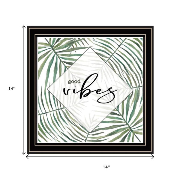 HomeRoots Set of Two Coastal "Beach More And Worry Less" Black Framed Wall Art for Relaxed Home Décor 568493