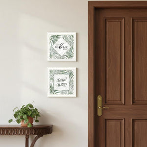 HomeRoots Set of Two Coastal "Beach More And Worry Less" Framed Wall Art for a Stylish Home Décor Upgrade 568494