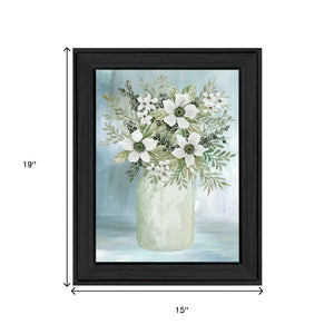 HomeRoots Set of Two Sage-Toned Abstract Wall Art Prints in Sleek Black Frames - Modern Home Decor Delight 568495