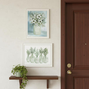 HomeRoots Set of Two Framed Sage Wall Art Prints - Modern Aesthetic for Living Rooms & Bedrooms Decor 568497