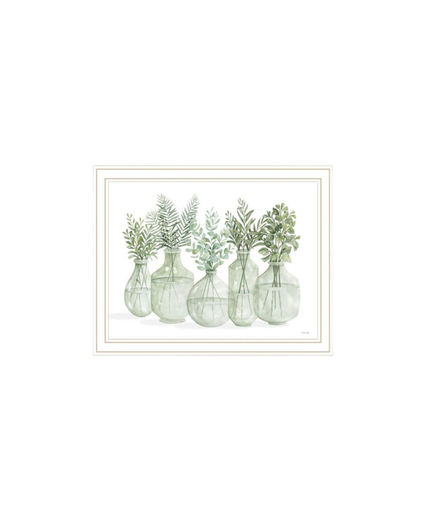 HomeRoots Set of Two Framed Sage Wall Art Prints - Modern Aesthetic for Living Rooms & Bedrooms Decor 568497