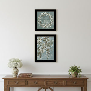 HomeRoots Set of Two "Pray More and Worry Less" Framed Wall Art - Uplifting Decor for Any Room 568499