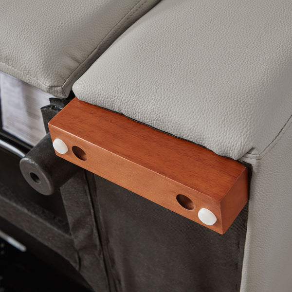 English Elm 4 Seats Wall-Hugger Reclining Sofa - Modern Genuine Leather L-Shaped Couch With Usb Charging Port W2582S00153