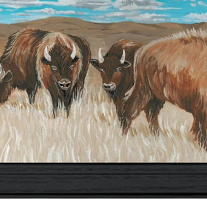 HomeRoots Set of Two Framed "The Boss of the Bison Herd" Art Prints - Rustic Wall Decor for Any Room 568502