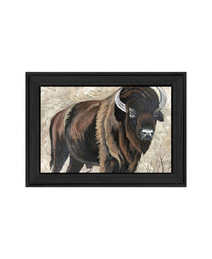 HomeRoots Set of Two Framed "The Boss of the Bison Herd" Art Prints - Rustic Wall Decor for Any Room 568502