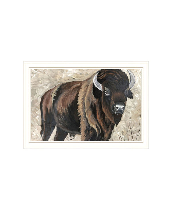 HomeRoots Set of Two Bold Bison Herd Wall Art - Modern Framed Prints for Stylish Home Décor & Easy Hanging 568505