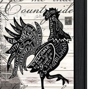 HomeRoots Set of Two Playful Framed Wall Art Prints - Bold Typography & Farm Animal Imagery for Modern Decor 568507