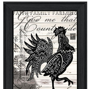 HomeRoots Set of Two Playful Framed Wall Art Prints - Bold Typography & Farm Animal Imagery for Modern Decor 568507
