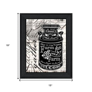 HomeRoots Set of Two Playful Framed Wall Art Prints - Bold Typography & Farm Animal Imagery for Modern Decor 568507