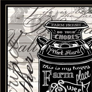 HomeRoots Set of Two Striking Rooster Prints in Black Frames – Playful Wall Art for Farmhouse Charm! 568508