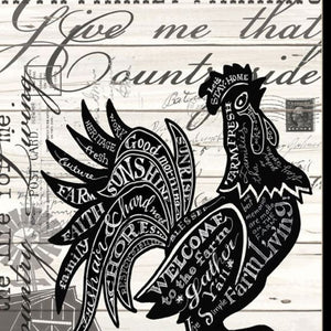 HomeRoots Set of Two Vibrant Rooster Wall Art Prints in Black Frames - Farmhouse Charm for Any Room Decor 568509