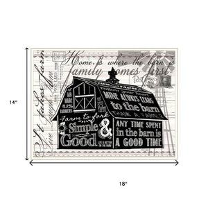 HomeRoots Set of Two Stylish "Try Reading this House and Barn!" White Framed Prints for Modern Decor 568510