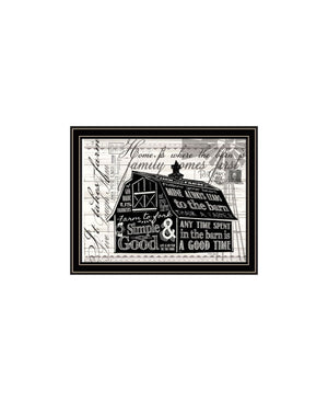 HomeRoots Set of Two Framed Wall Art - "Try Reading this House and Barn!" - Modern Farmhouse Decor Pieces 568512
