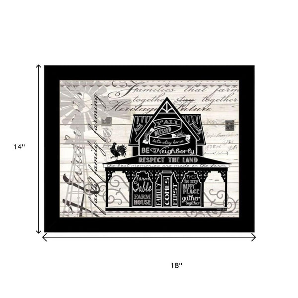 HomeRoots Set of Two Framed "Try Reading this House and Barn!" Prints - Charming Wall Art for Any Room 568513