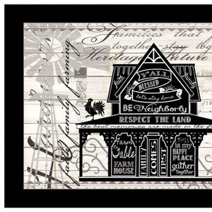 HomeRoots Set of Two Framed "Try Reading this House and Barn!" Prints - Charming Wall Art for Any Room 568513