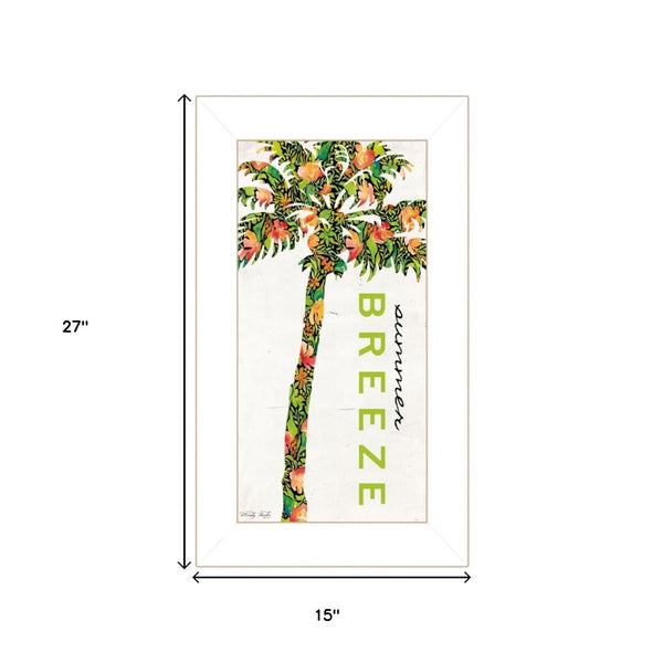 HomeRoots Set of Two Coastal Framed Wall Art - "Beach and Summer Breeze" Decor for Vibrant Living Spaces 568514